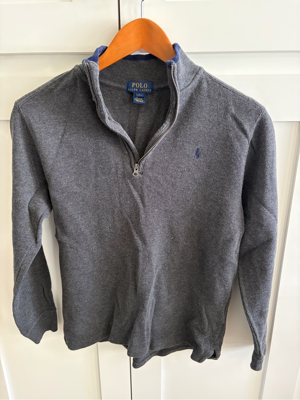 Polo by Ralph Lauren Kids Charcoal Gray Half-Zip Sweater